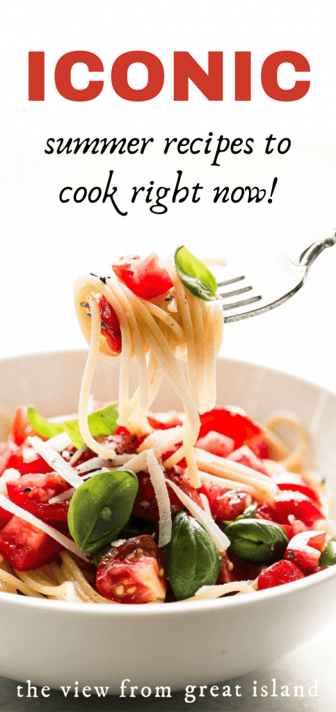 summer recipes pin image