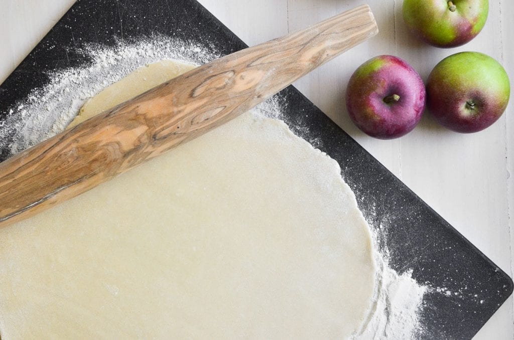rolling out galette dough