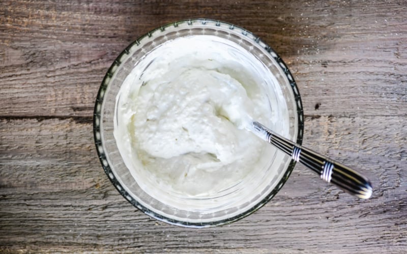 cream style horseradish sauce in a bowl