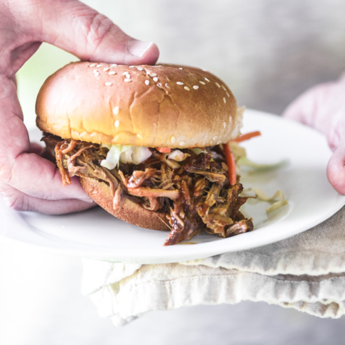 pulled pork barbecue sandwich