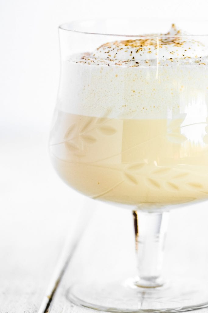 George Washington's Eggnog recipe in a glass