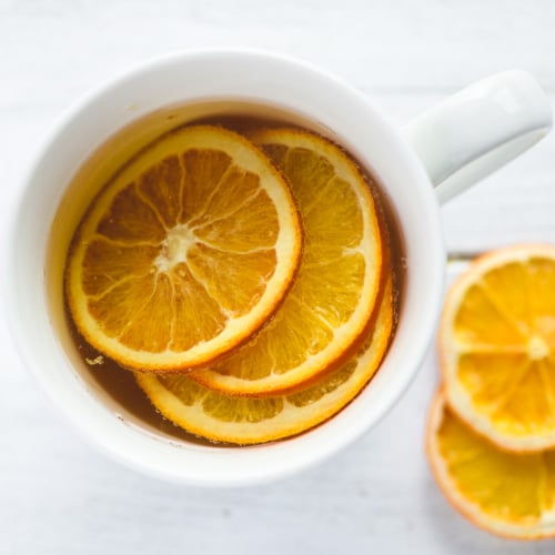 making orange tea