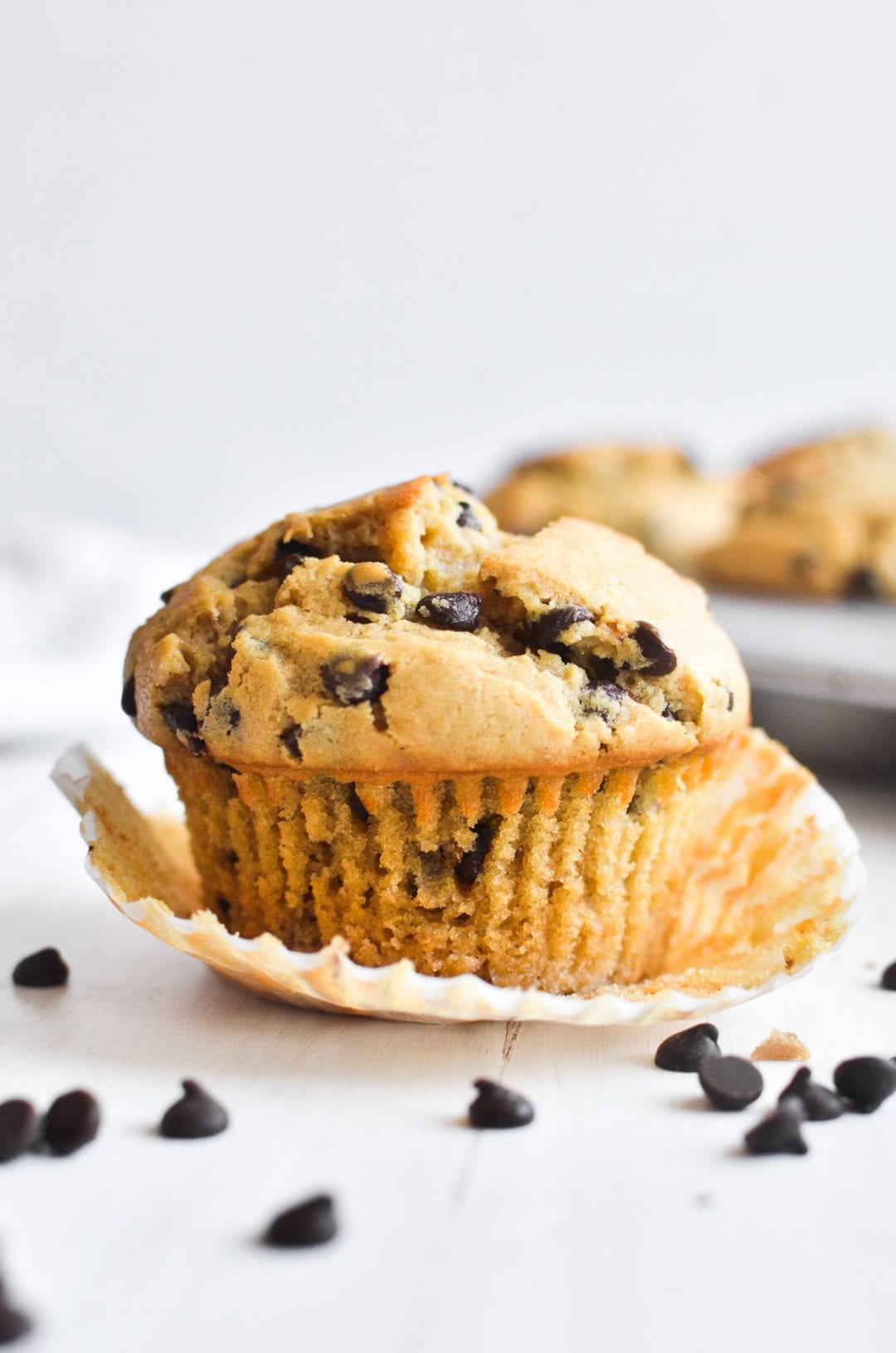 Chocolate Chip Peanut Butter Muffins • a family favorite!