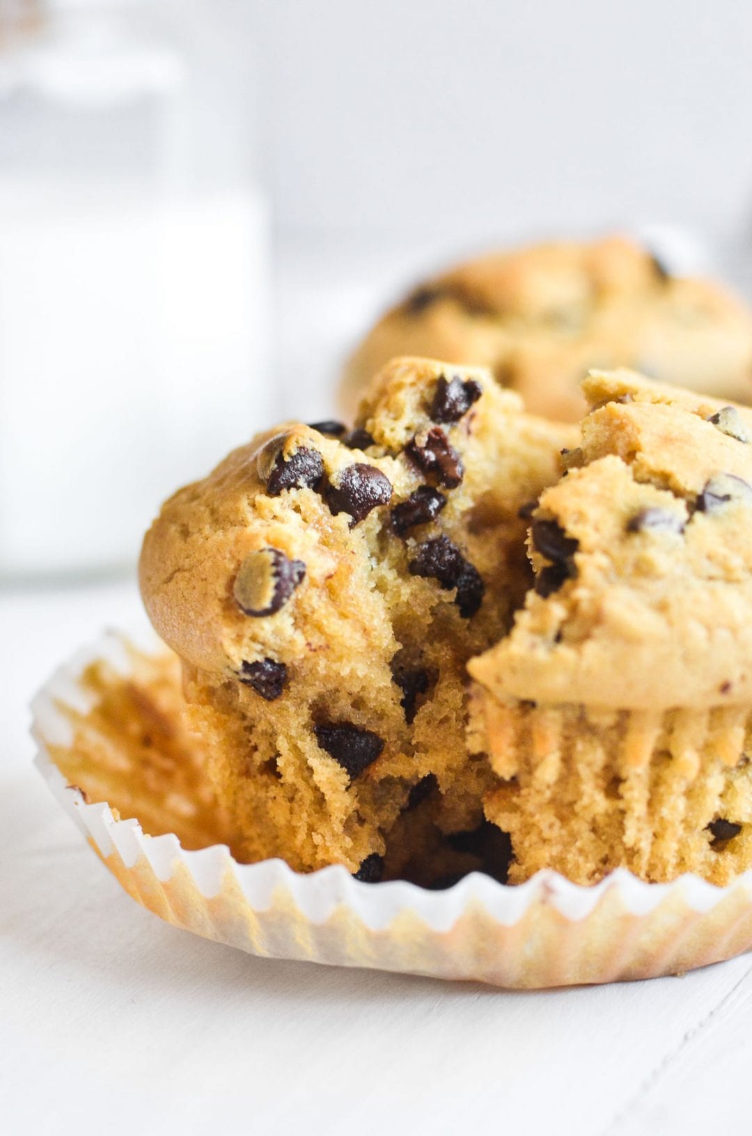 Chocolate Chip Peanut Butter Muffins • a family favorite!