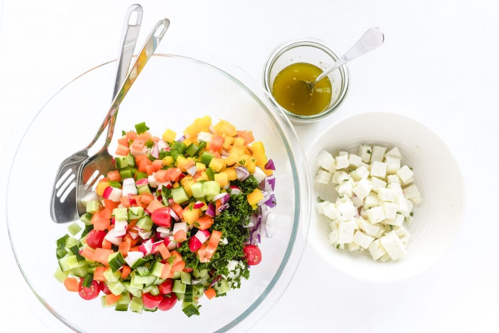 Arabic/Israeli Salad Recipe with Za'atar Dressing • The View from Great ...