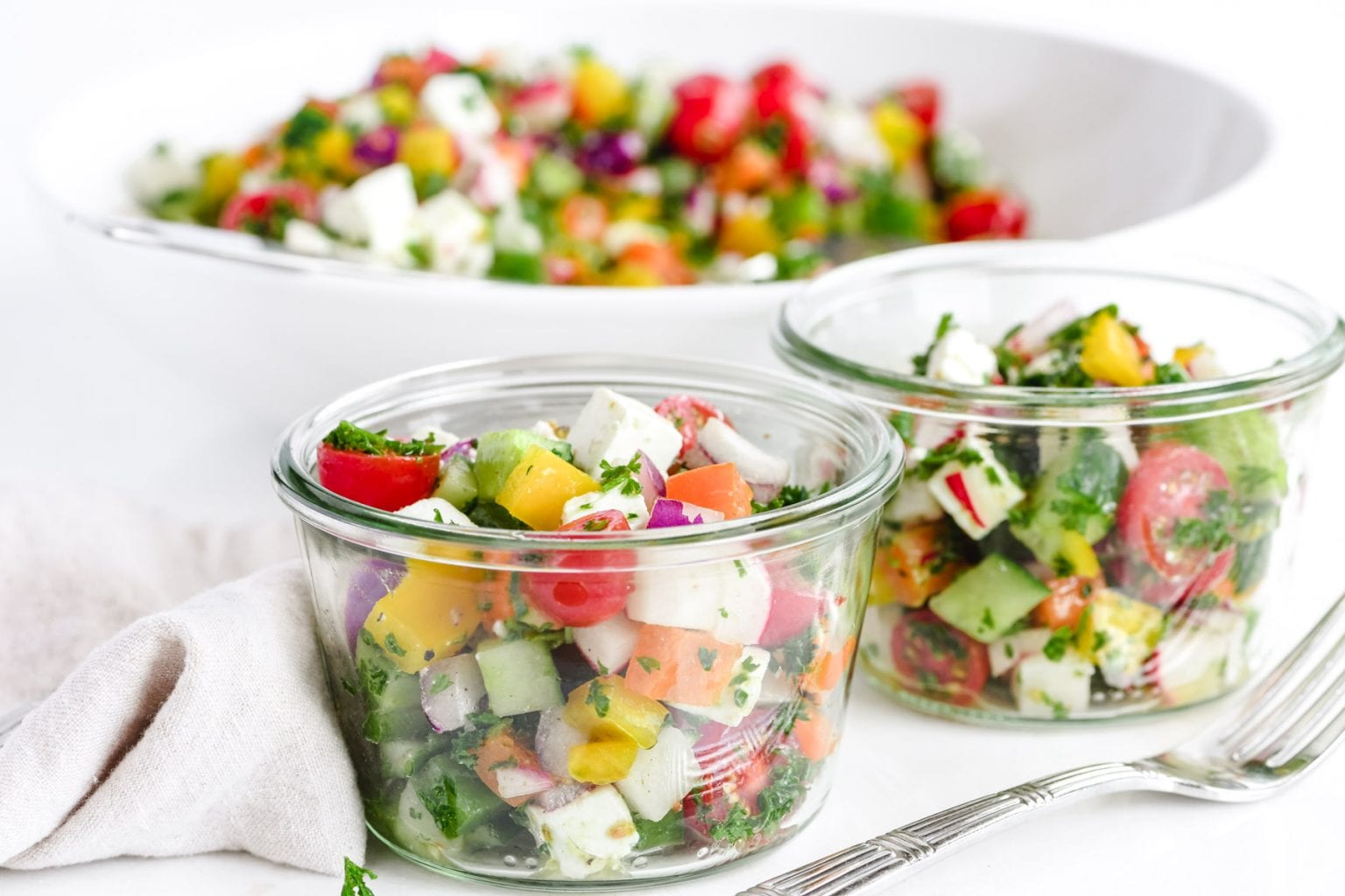Arabic/Israeli Salad Recipe with Za'atar Dressing • The View from Great