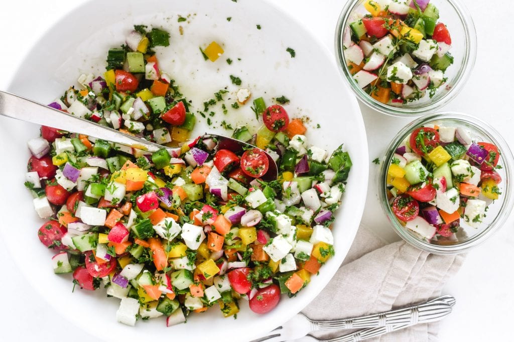 Arabic/Israeli Salad Recipe with Za'atar Dressing • The View from Great ...