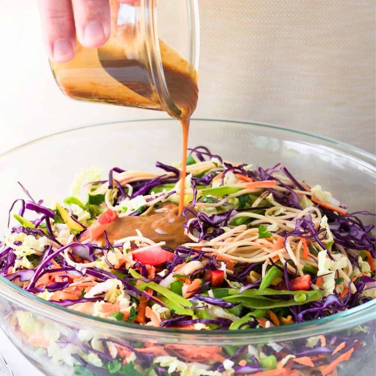 Asian Slaw with Peanut Dressing Asian Slaw with Peanut Dressing