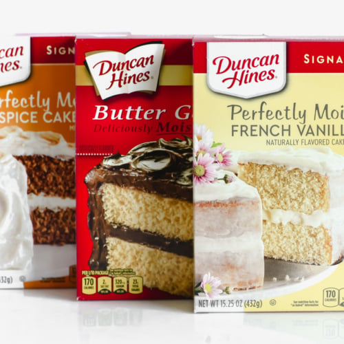 cake mix boxes