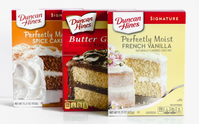 cake mix boxes