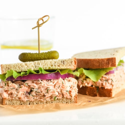 smoked salmon salad sandwich