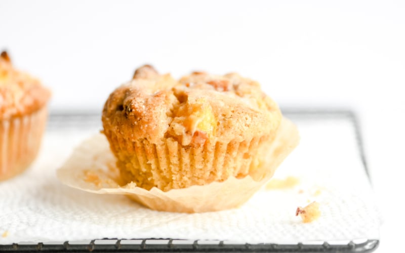 spiced peach muffin