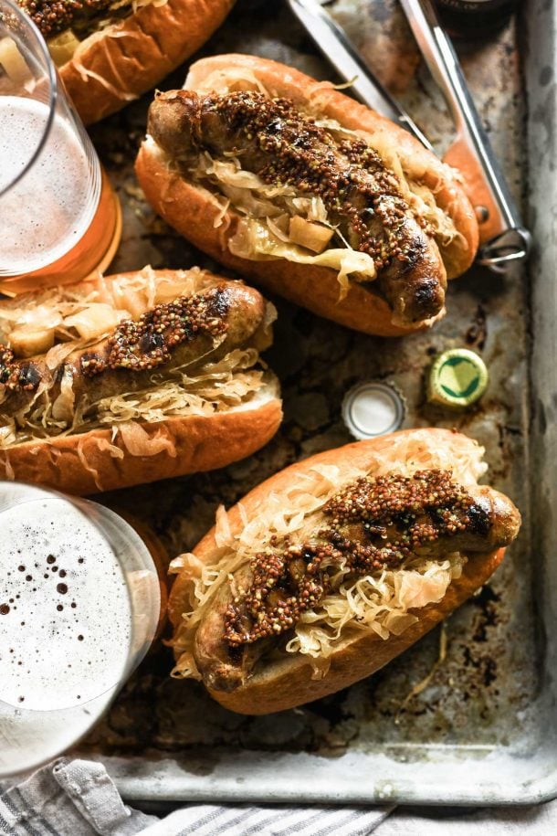 Baked Brats in Caramelized Sauerkraut • The View from Great Island
