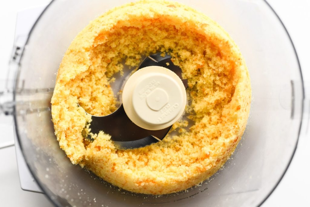 orange sugar in a food processor