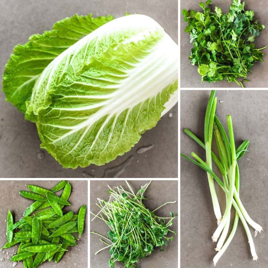 green veggies for Chinese coleslaw