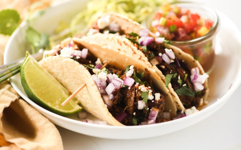 beer braised Mexican short rib tacos