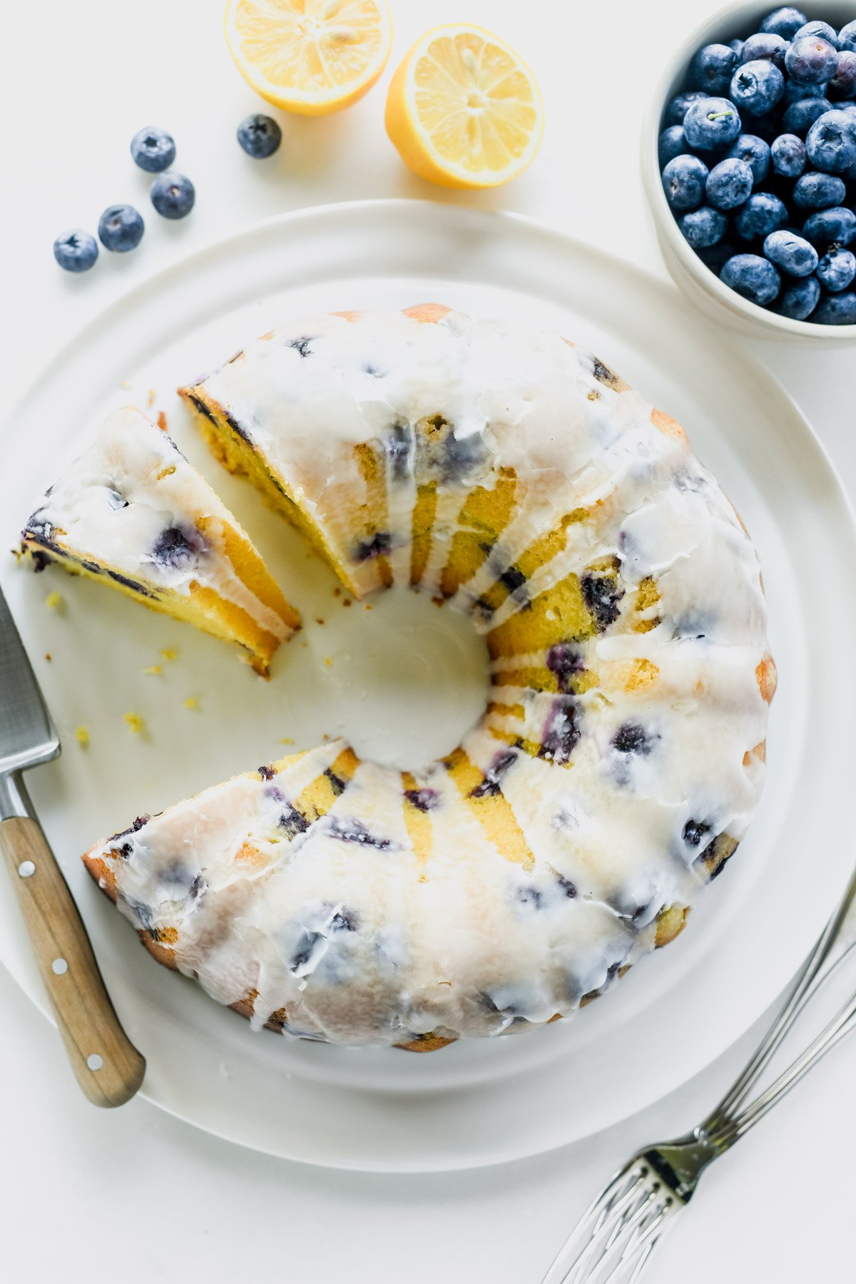 Moist Lemon-Blueberry Mini Bundt Cakes