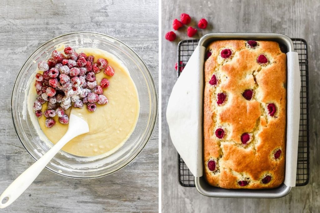 Lemon glazed raspberry bread • the perfect recipe!