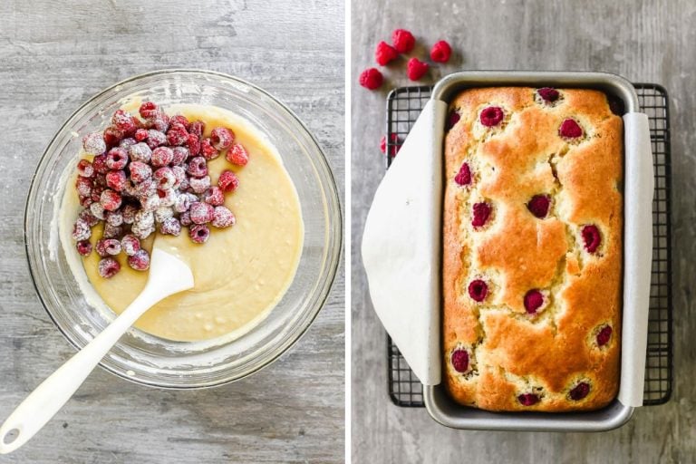 Lemon glazed raspberry bread • the perfect recipe!