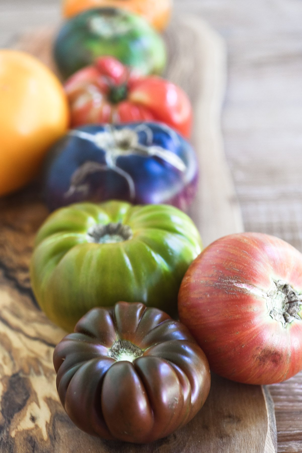 heirloom tomatoes for a tomato flight.