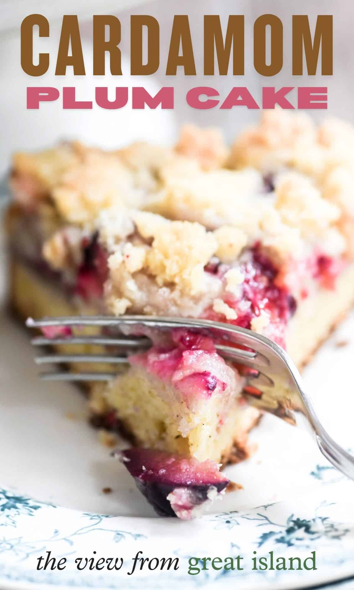 cardamom plum cake pin