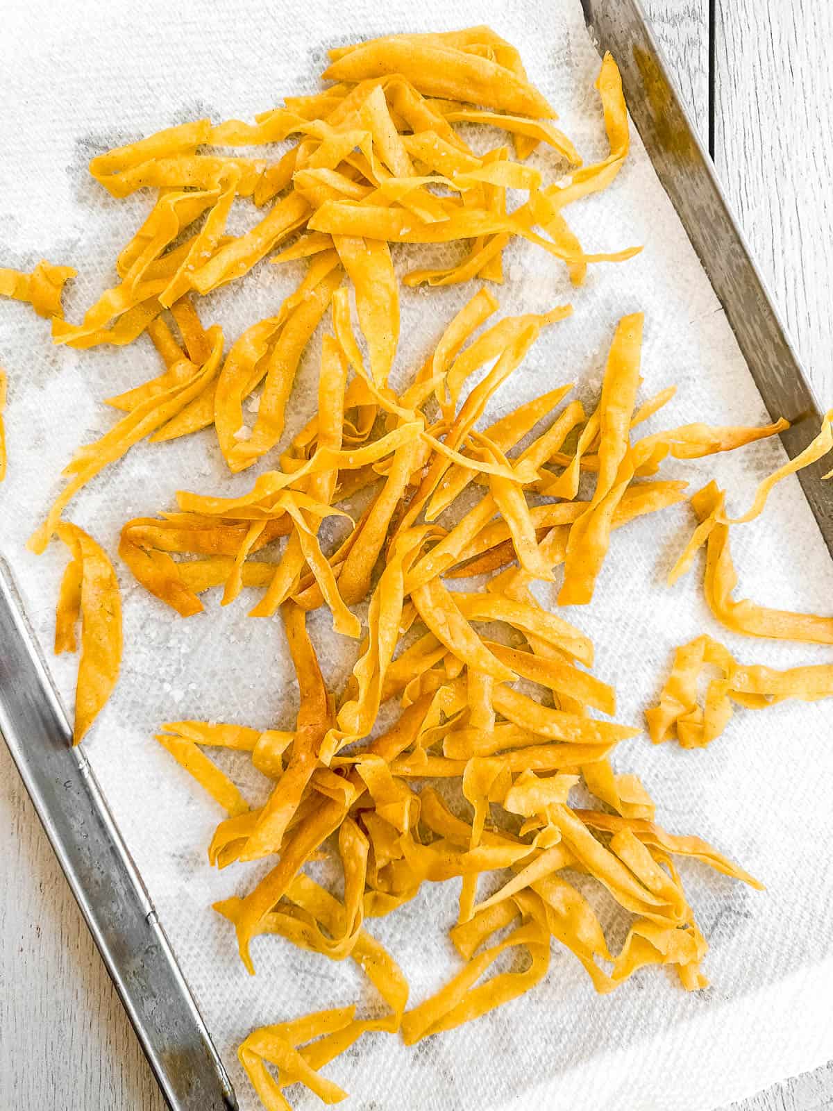 Homemade tortilla strips