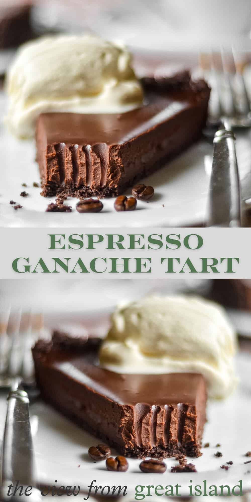 espresso ganache tart pin.