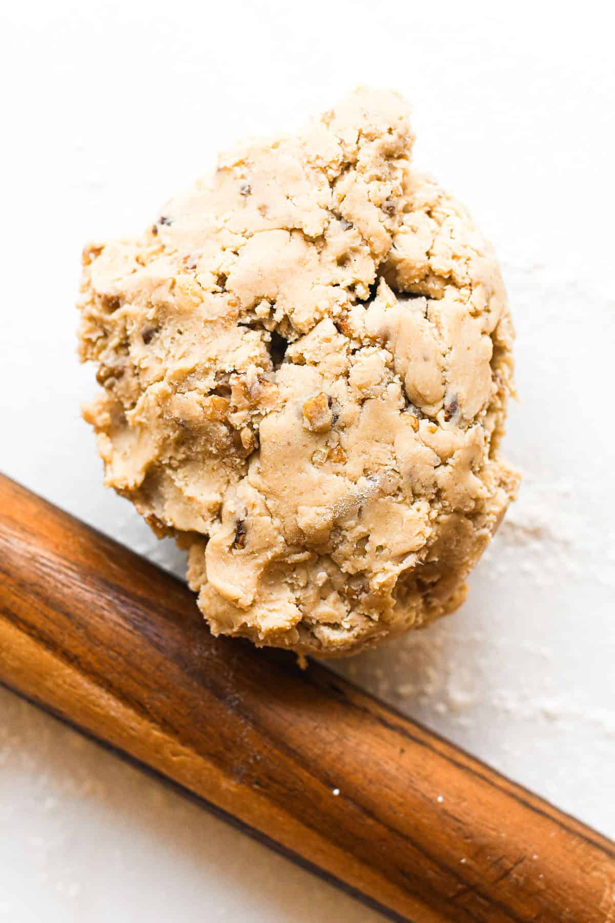 maple walnut shortbread dough.