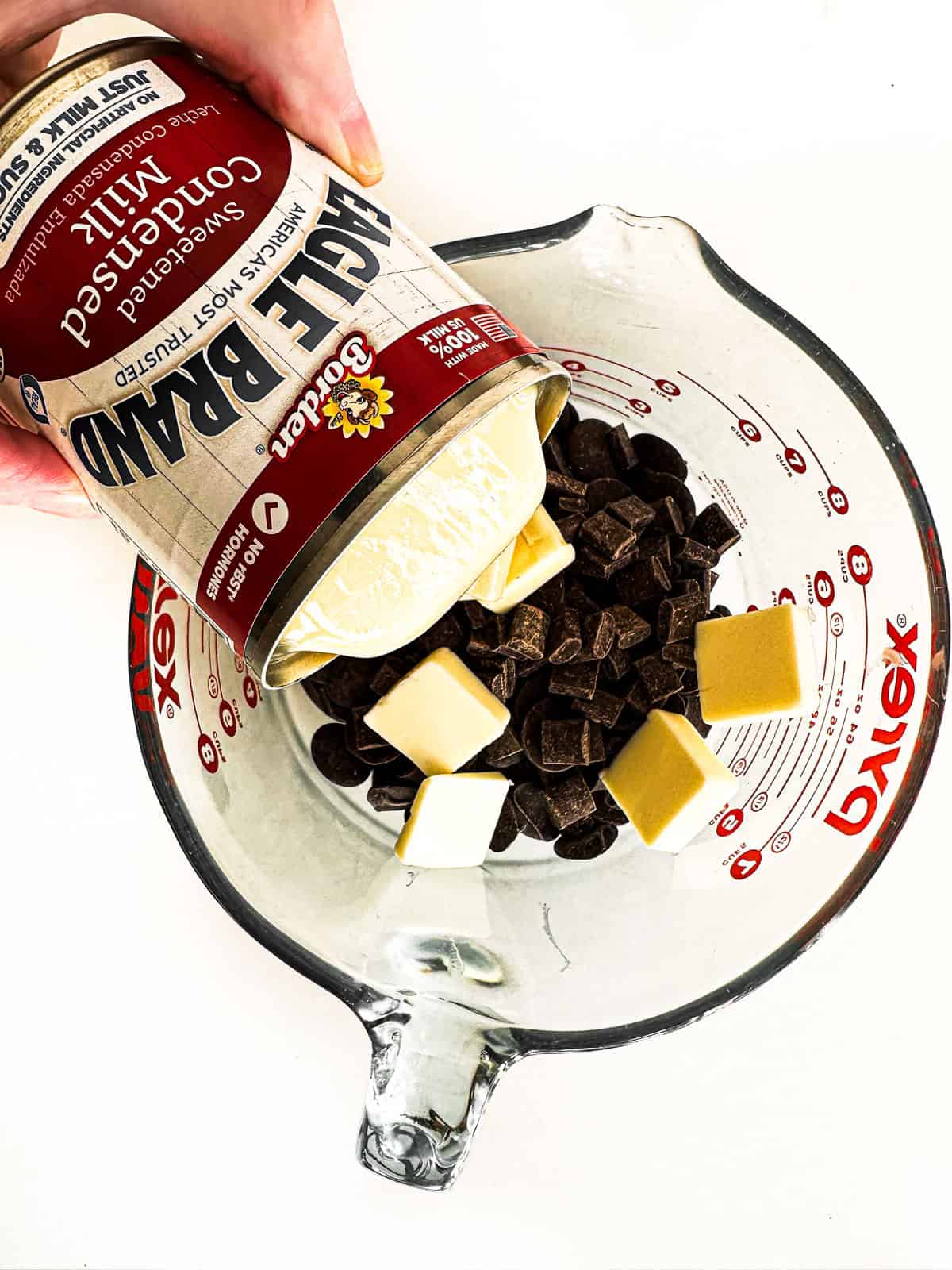 ingredients for microwave fudge.