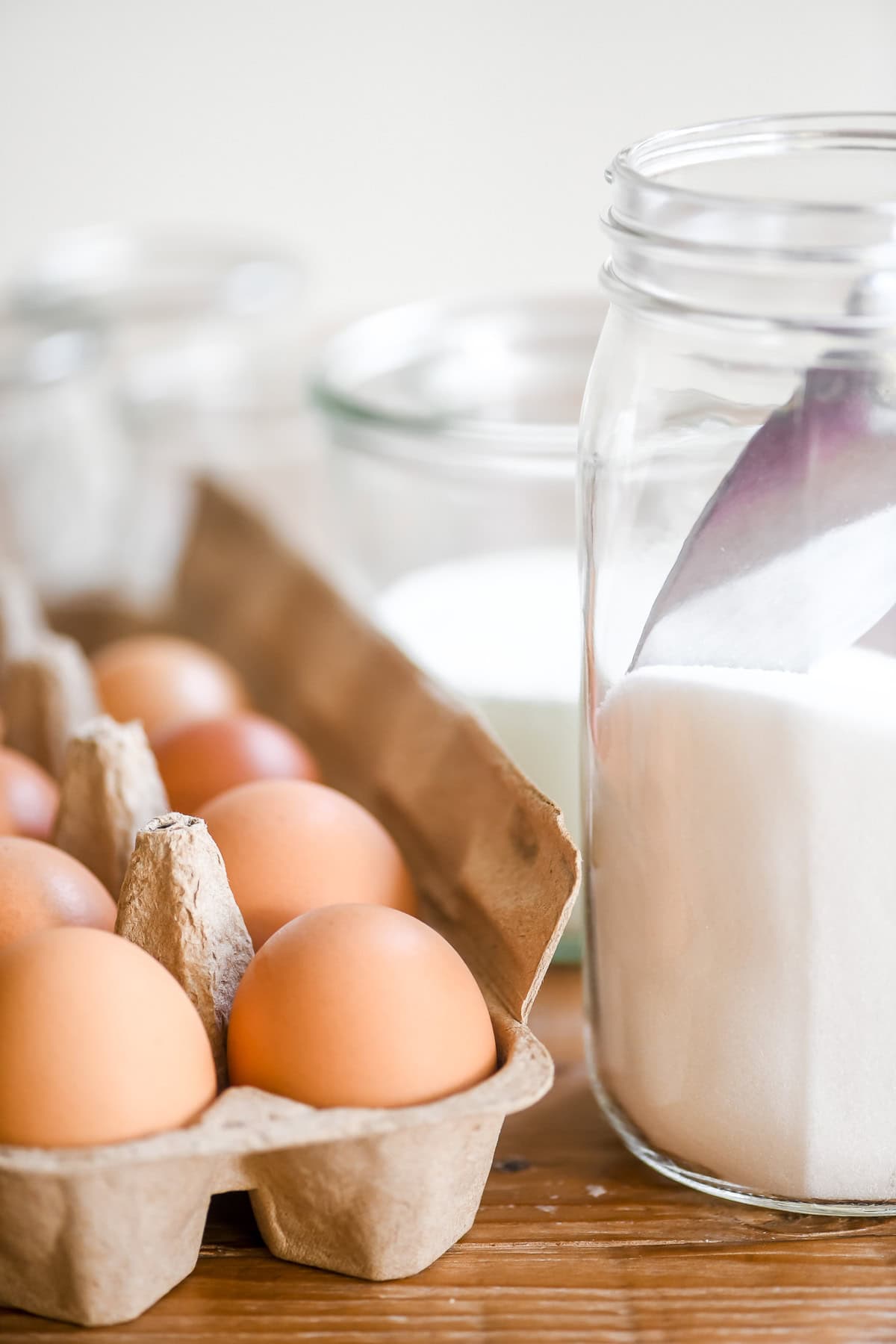 ingredients for salted caramel pot de creme