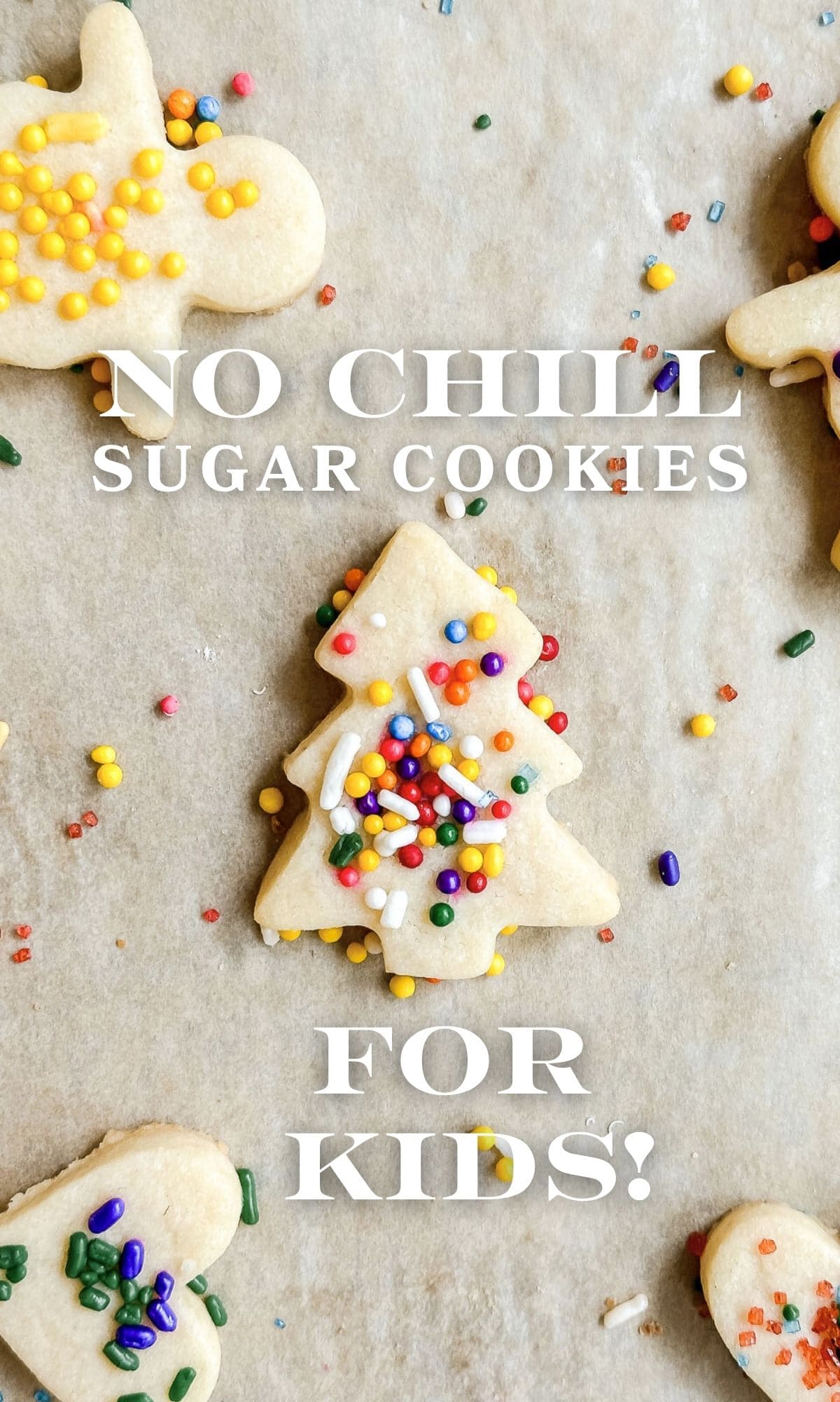 no chill sugar cookies for kids pin.