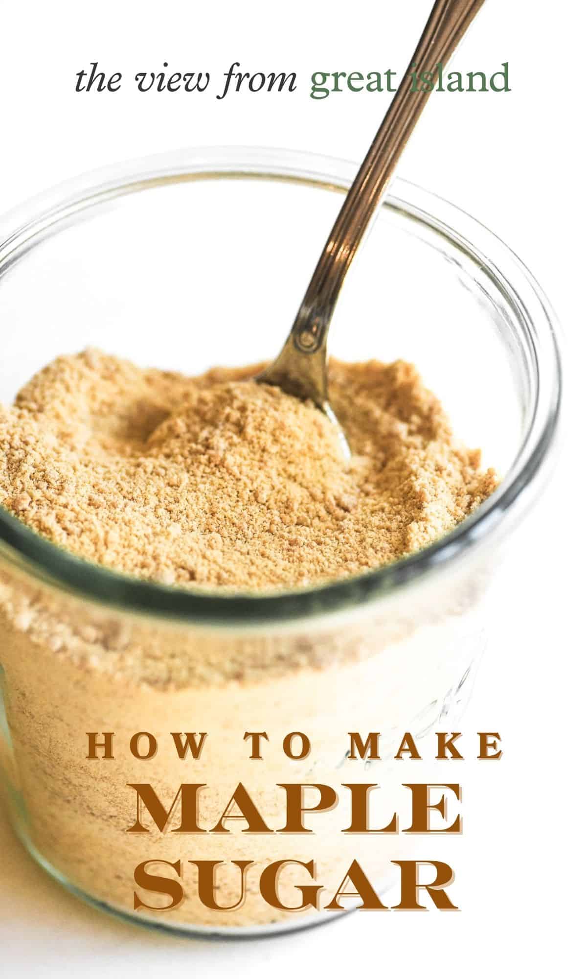 how to make maple sugar from pure maple syrup pin.