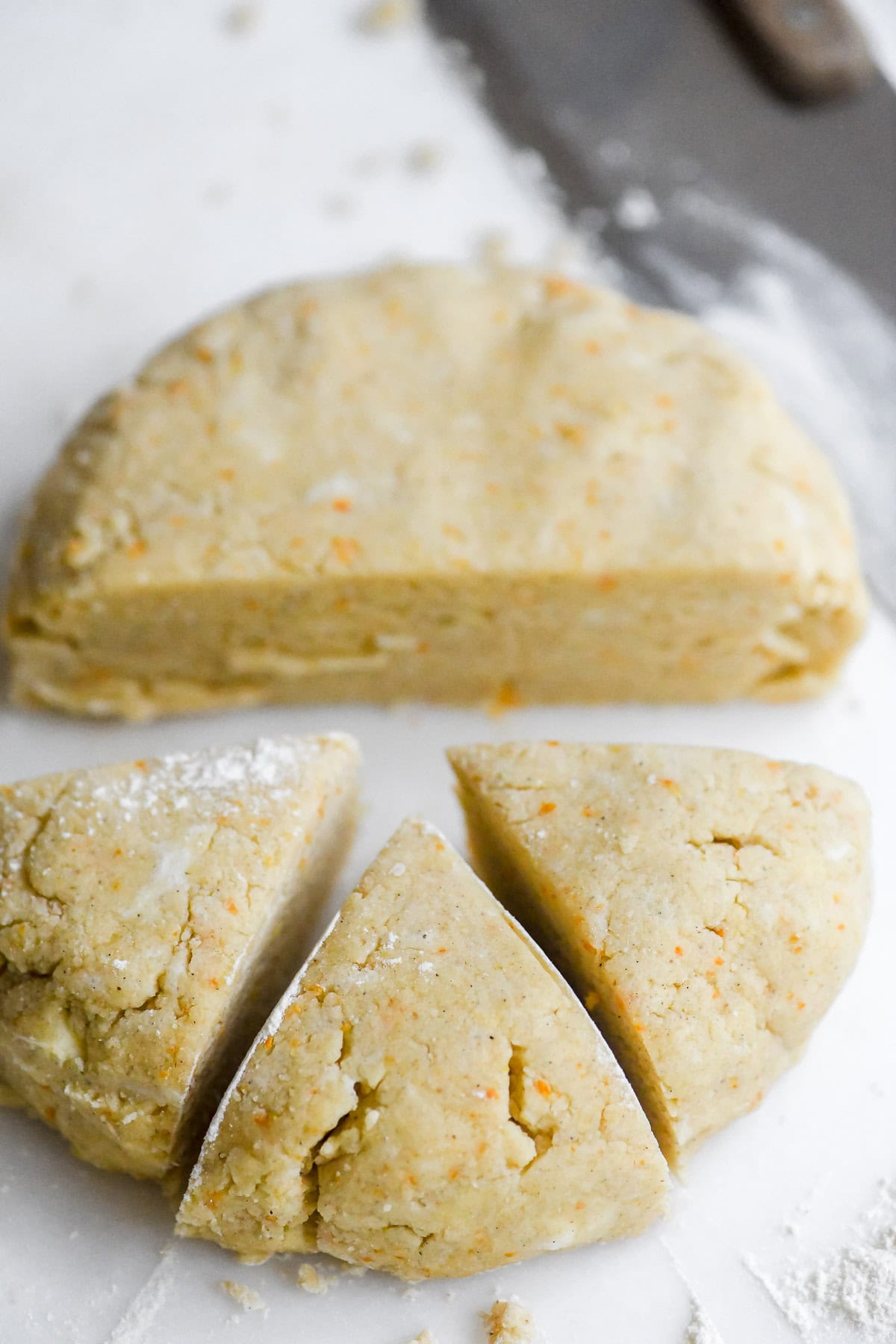 unbaked orange cardamom scones