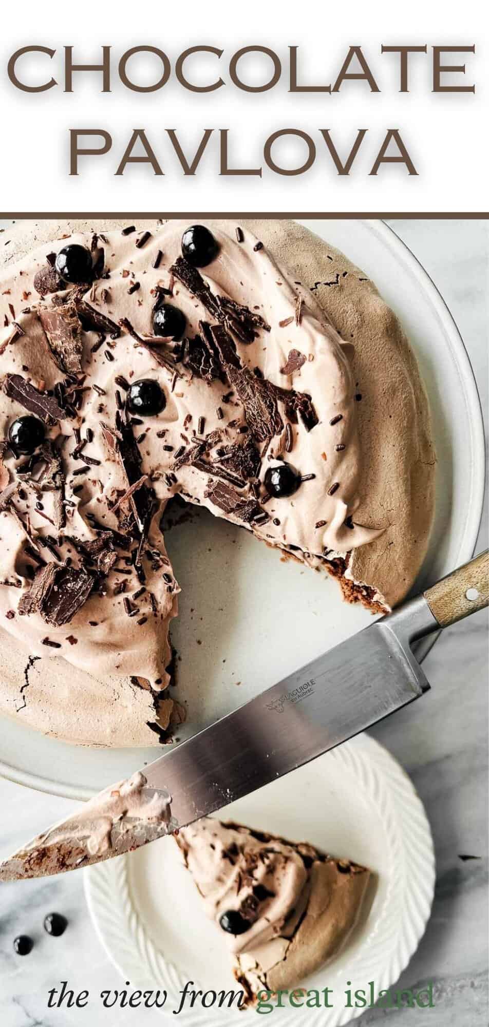 chocolate pavlova pin
