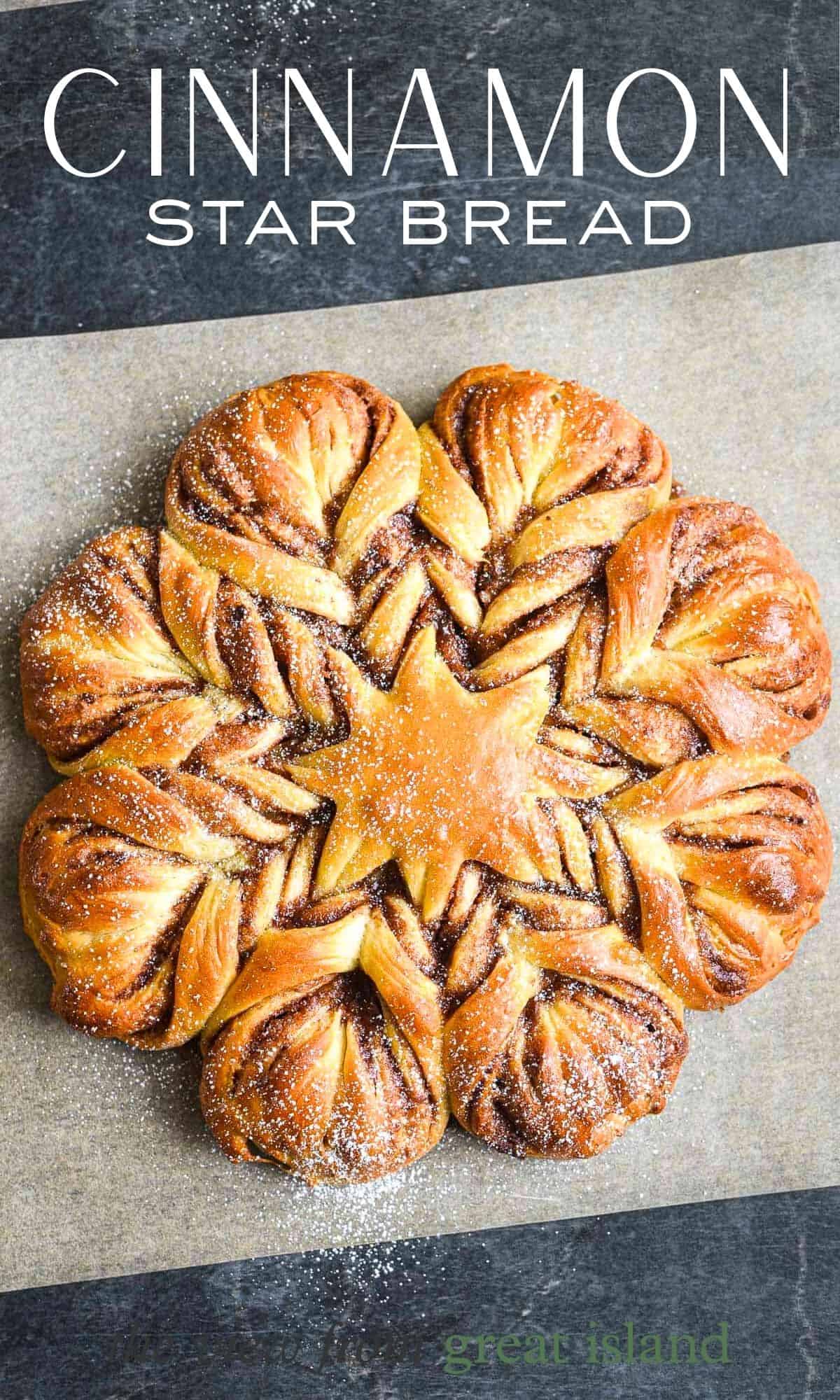 cinnamon star bread pin.