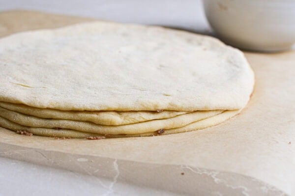 stack of dough to make cinnamon star bread