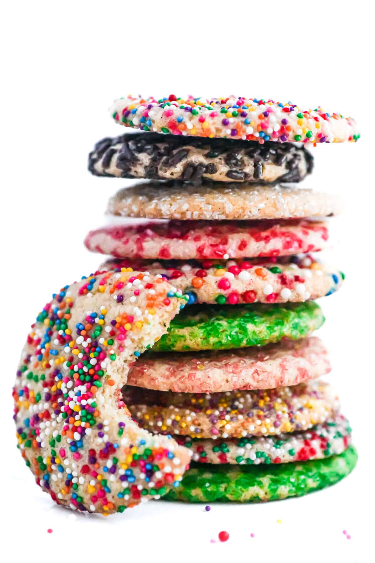 a stack of colorful Swedish sugar cookies