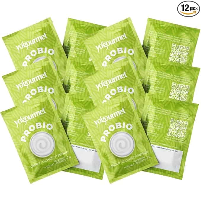 yogurt starter packets for making homemade yogurt.