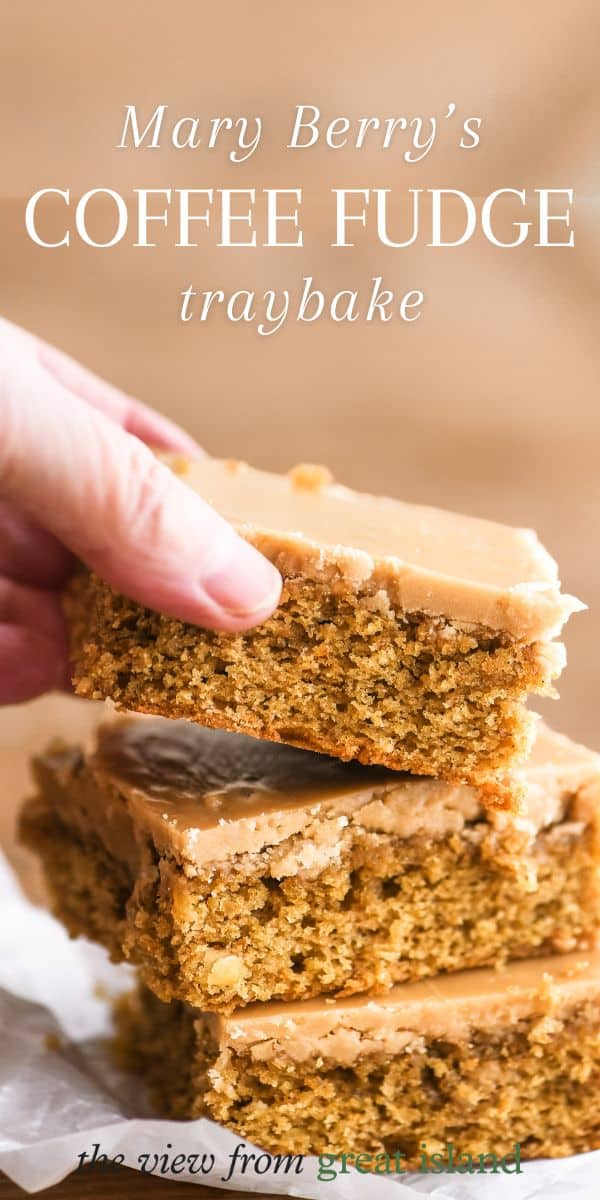 coffee fudge traybake pin