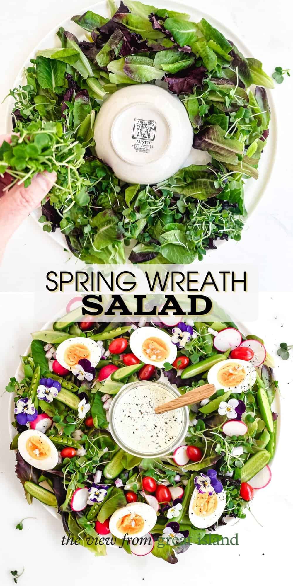 wreath salad pin,