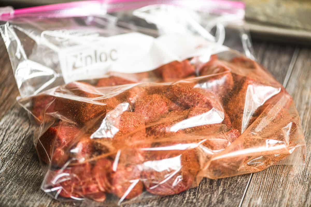 spice dry rub for fajita skewers.