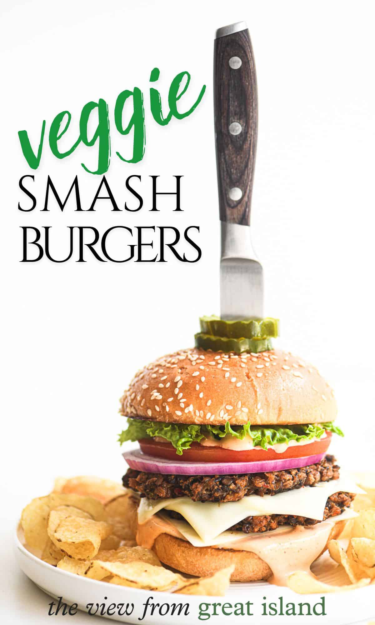 veggie smash burgers pin.