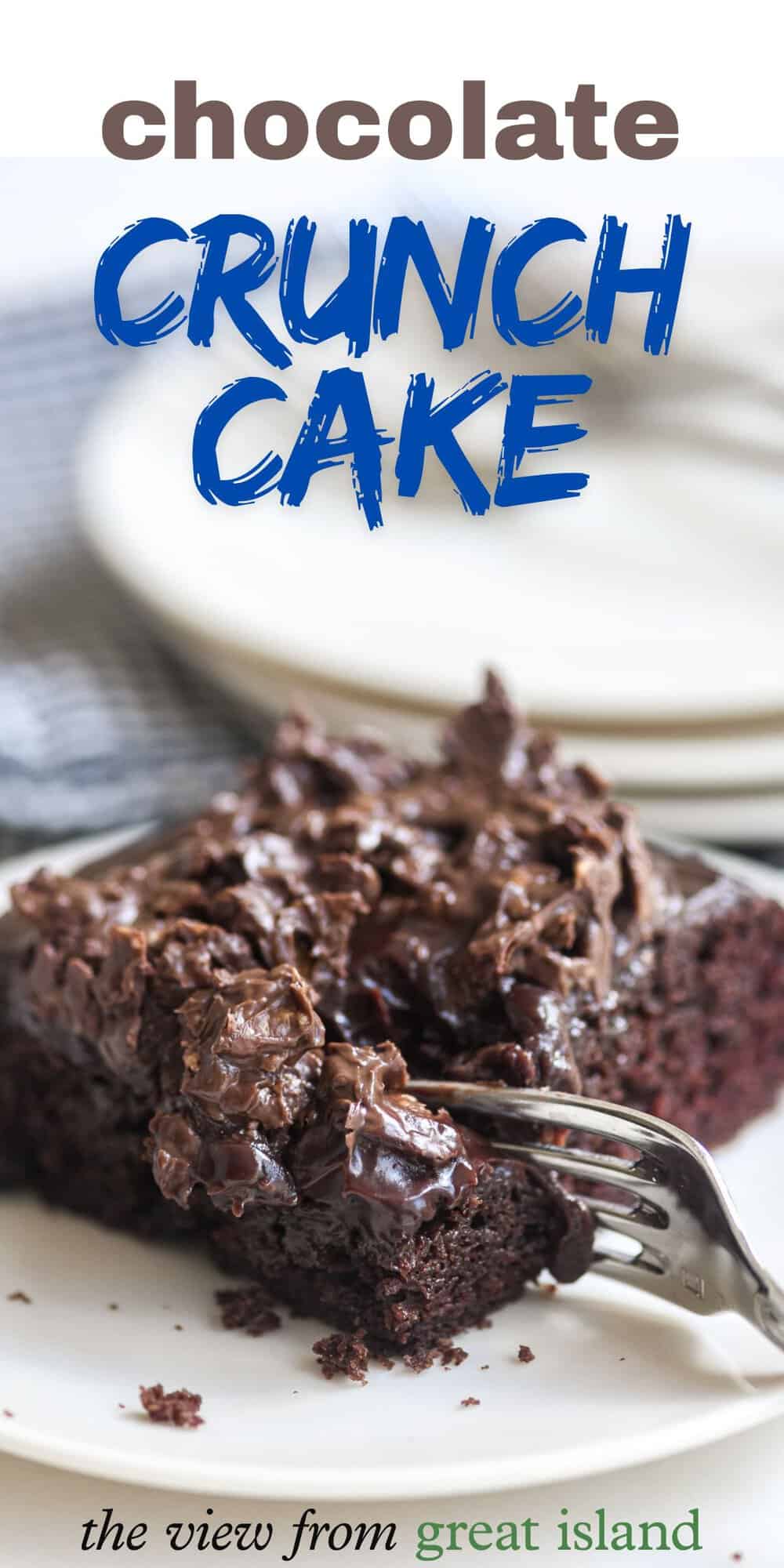 chocolate crunch cake pin