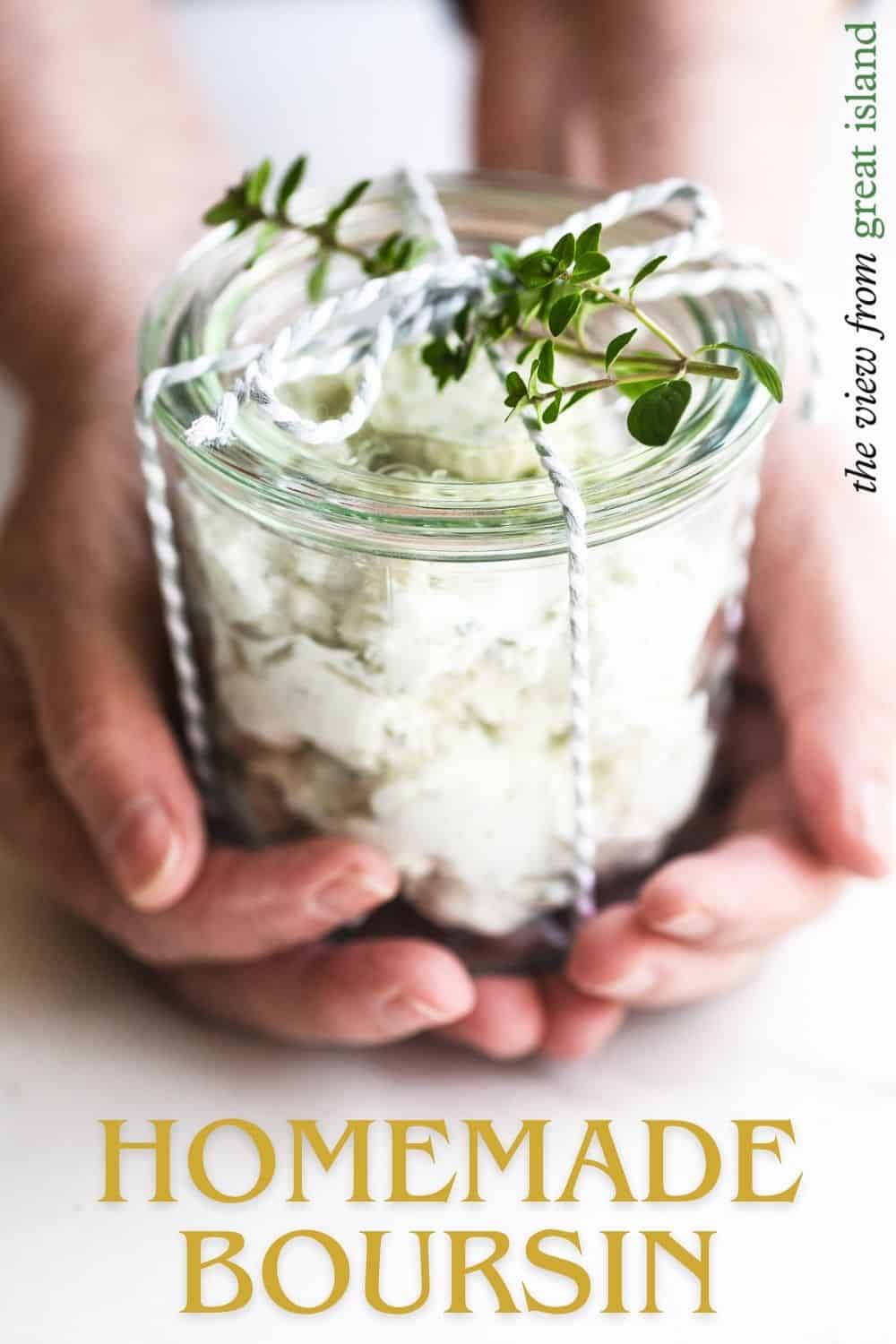 Homemade Boursin style cheese pin.