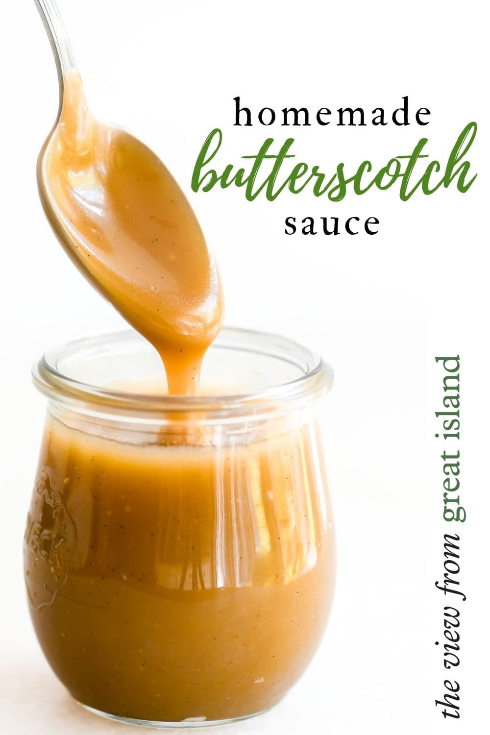 homemade butterscotch sauce pin.