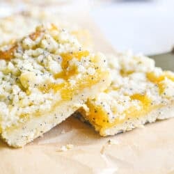 lemon poppy seed bars, just sliced.