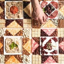 Amereicana quilt charcuterie board.
