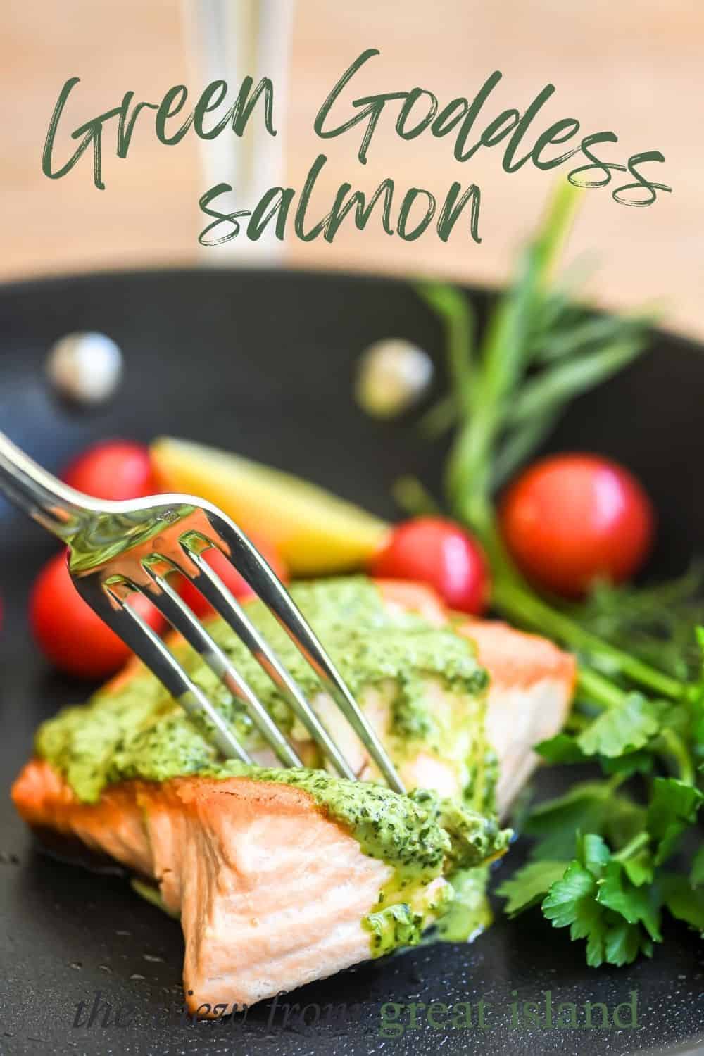 Green Goddess Salmon pin
