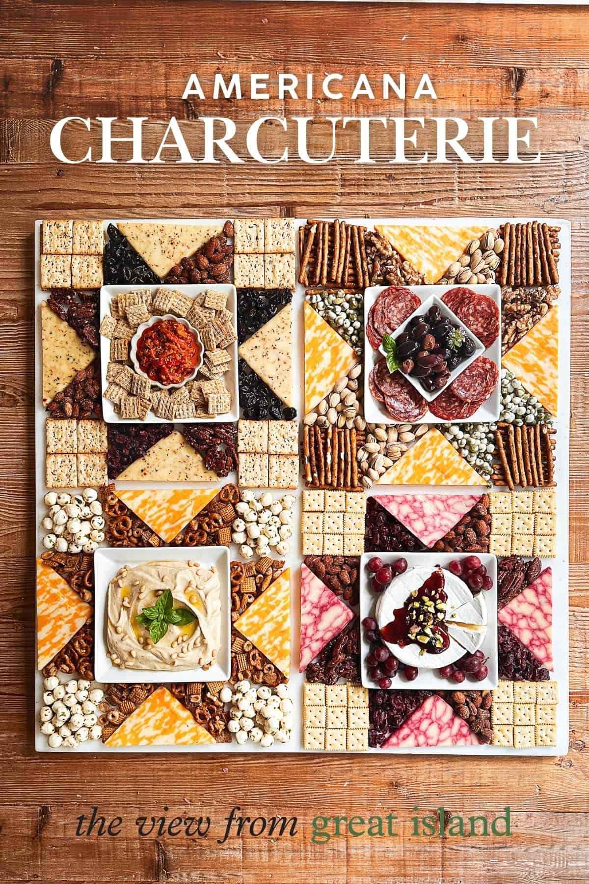 Americana Quilt Charcuterie Board pin