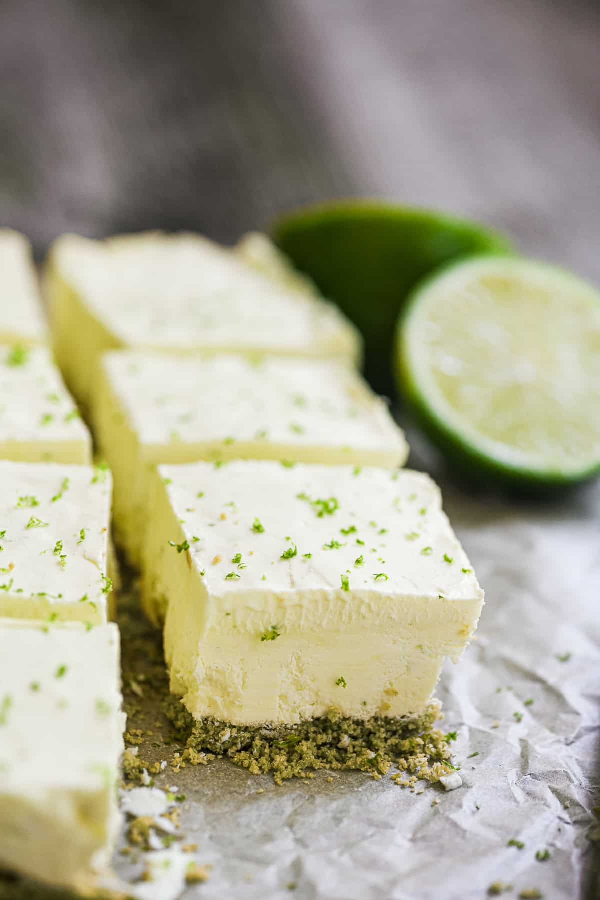 Frozen limonada bars, sliced.